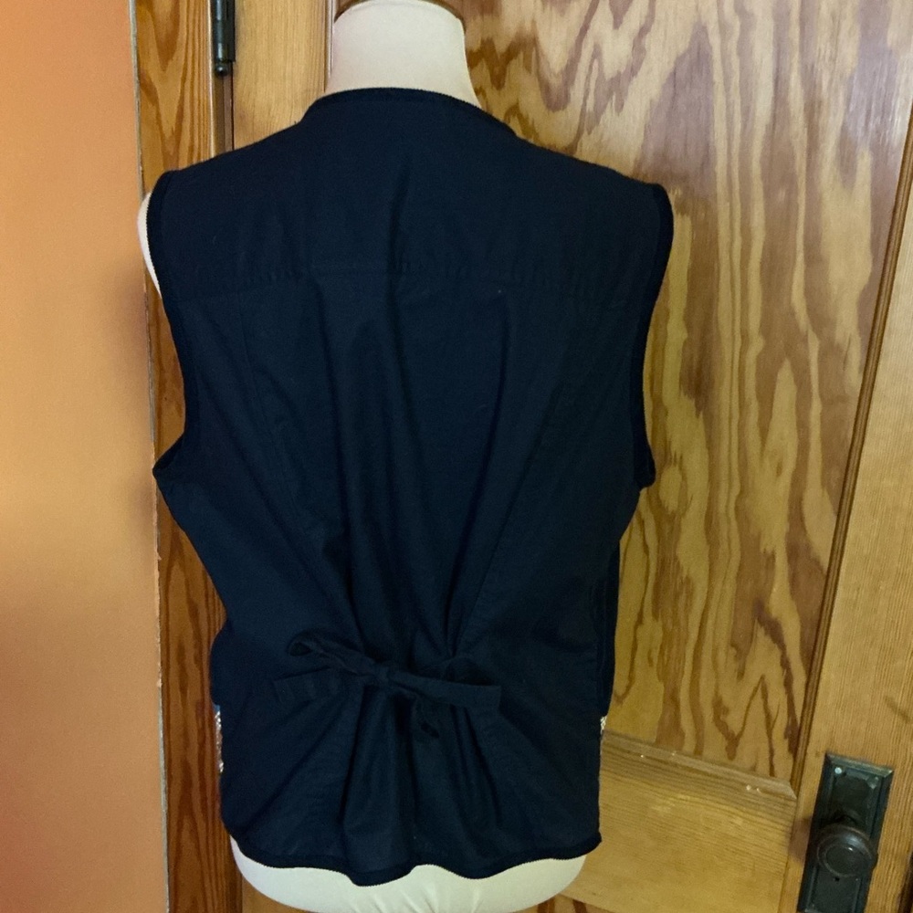 Vtg 90s corduroy embroidered scarecrow vest - Picture 11 of 12